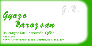 gyozo marozsan business card