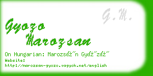 gyozo marozsan business card